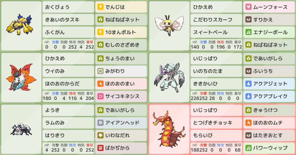 虫統一 ポケモンパーティ構築 ポケモン徹底攻略